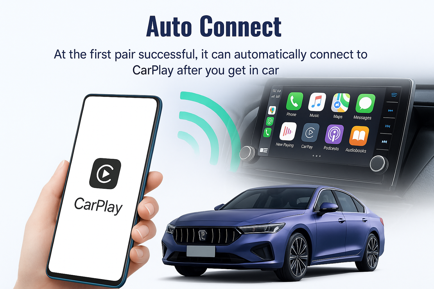 RivoCast Airlink can conncet to any car with Wireless Carplay or android auto